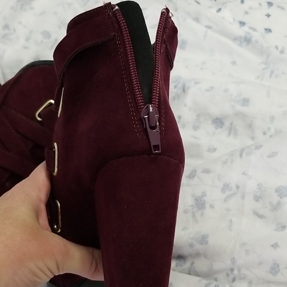 Wine ankle boots - Picture 3 of 4